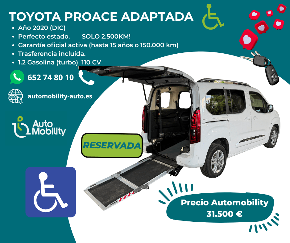 Toyota Proace City Adaptada PMR | Modelo 2023 | ¡Solo 2.500 km!