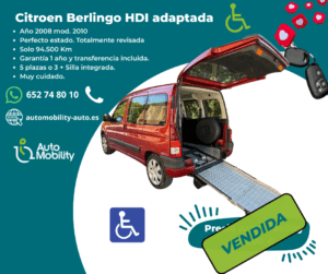 Citroën Berlingo HDI Adaptada Rampa 2008