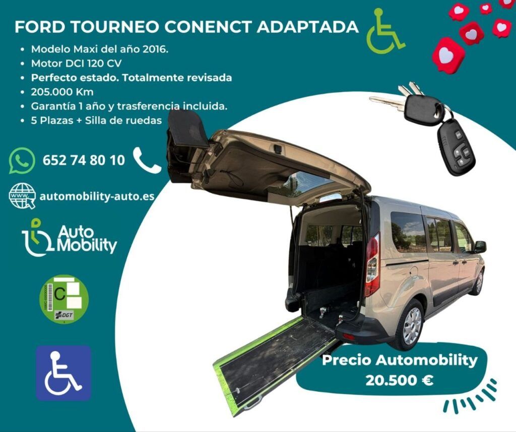 Ford Tourneo Connect Adaptada Garantía