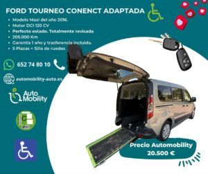 Ford Tourneo Connect Adaptada Garantía