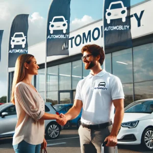 vendedor satisfecho automobility